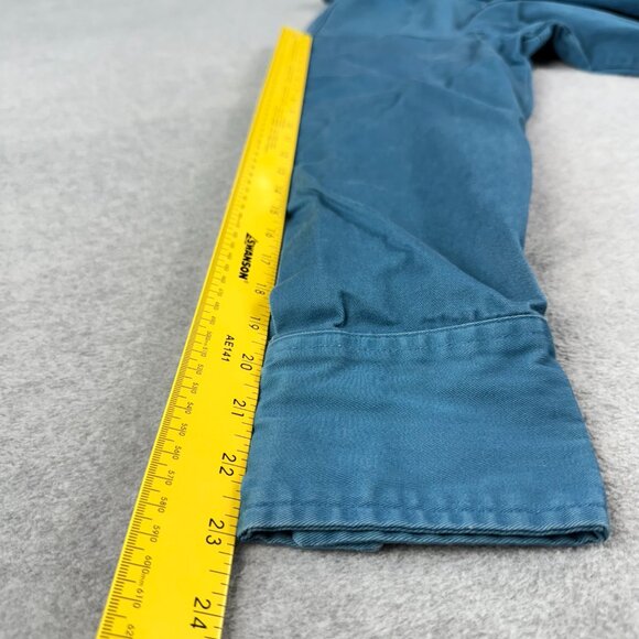 Vintage 90s Wrangler Pearl Snap Western Shirt Teal Denim Cowboy XL Long Sleeve - Picture 10 of 11